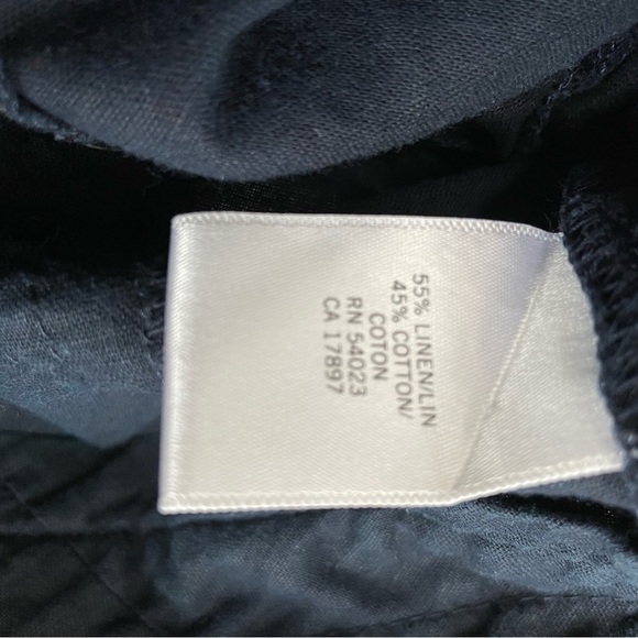 Banana Republic Size 2P Dark Blue Linen and Cotton Pants - Picture 6 of 7